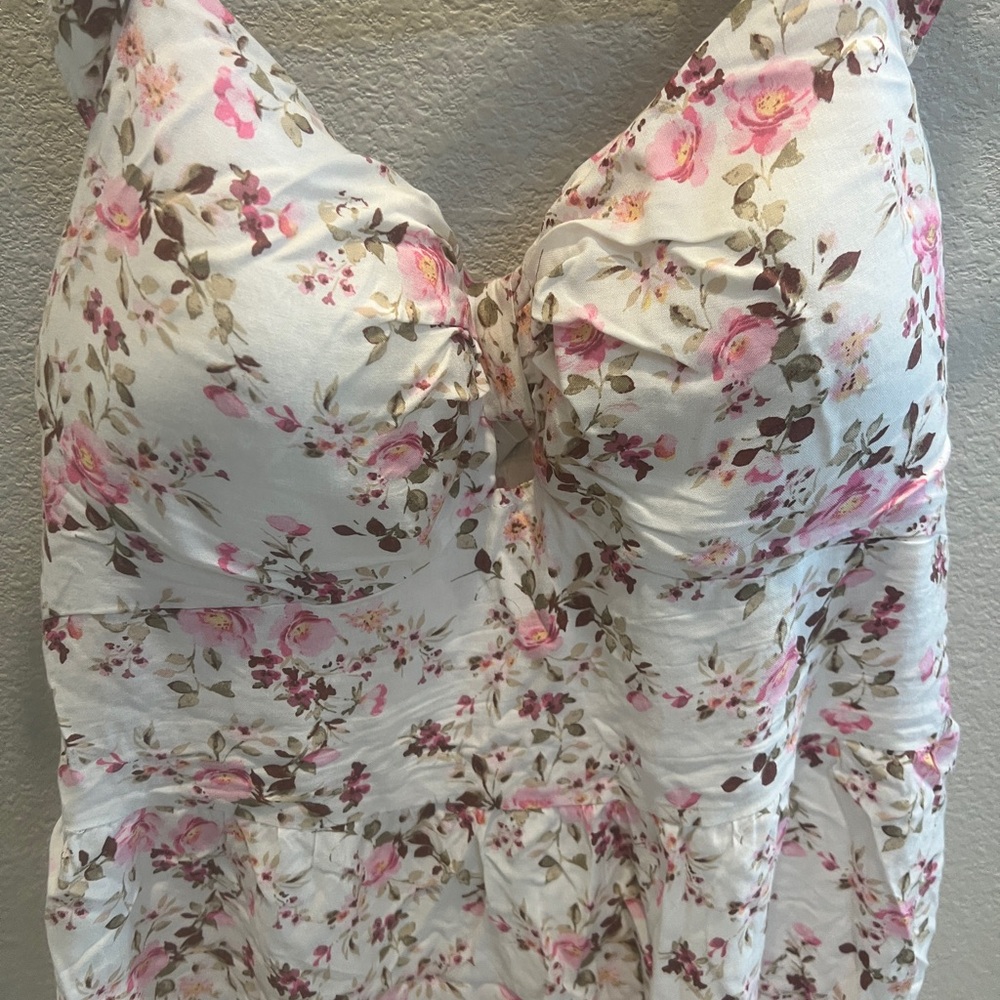 Floral Pink Mini Dress
